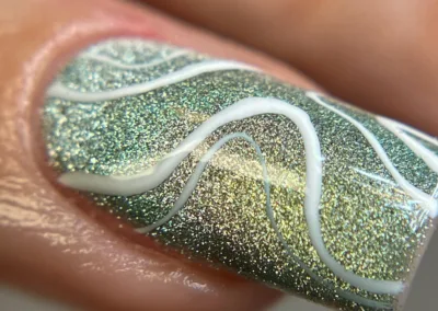 Nahaufnahme Nageldesign Grün