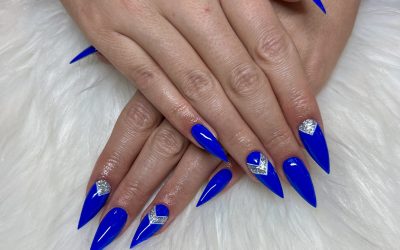 Stiletto Nails Royal Blue
